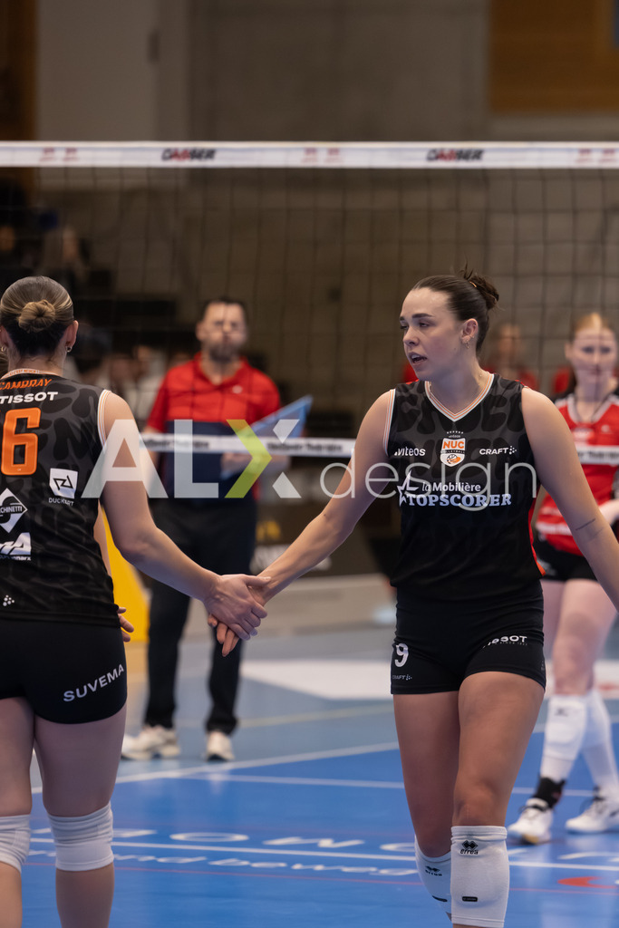 Volleyball I Frauen I Saison 2025-2026 I Volleyball NLA | Women I Round 16 I VC Kanti Schaffhausen - Viteos NUC I 31.01.2026 | 9 Dvoracek Maia (US) (Viteos NUC) – Diagonalangriff - Realisiert mit Pictrs.com