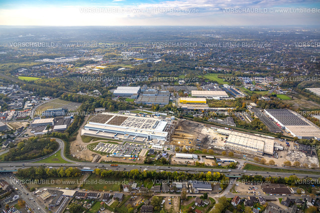 Bochum241016159 | Luftbild, Baustelle Gewerbepark HER-BO an der Autobahn A43 Abfahrt Riemke, Lidl Vertriebs GmbH Zentrallager Baustelle, Rensingstraße, Bochum, Ruhrgebiet, Nordrhein-Westfalen, Deutschland