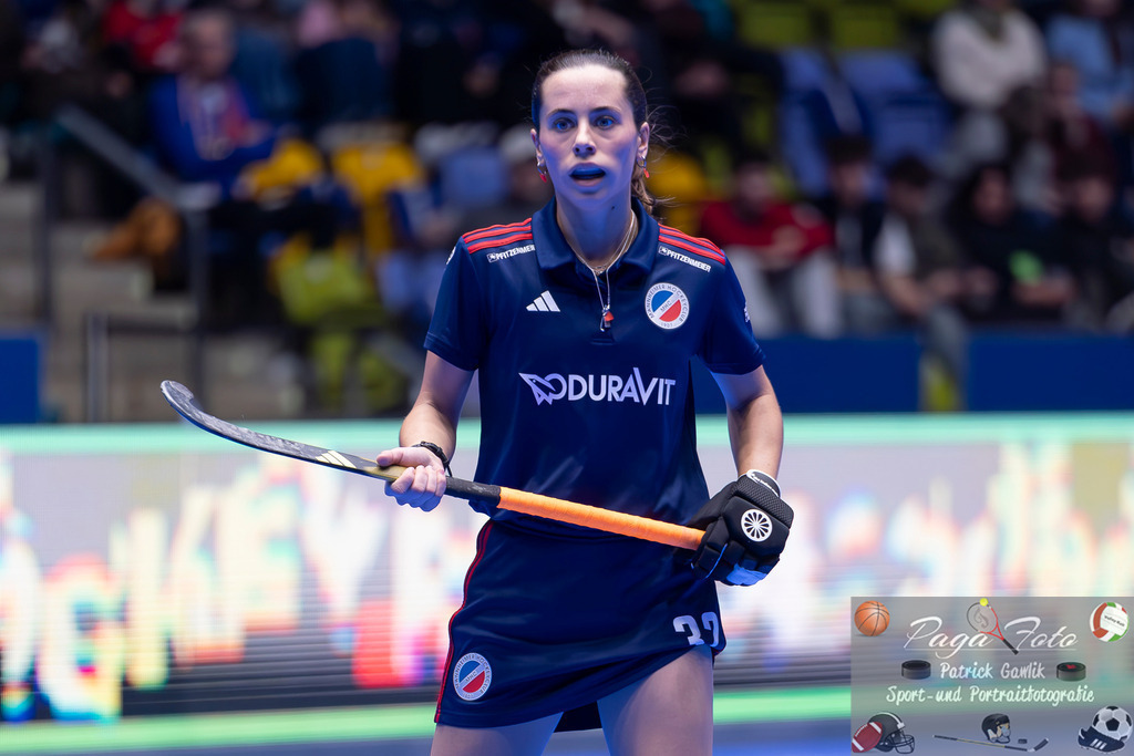 Volvo E.R.B. Final 4 Finale Frauen: Berliner HC - Mannheimer HC, 26.01.2025 | Carolin Seidel (Mannheimer HC #32), Freisteller, Portrait, Porträt, Berliner HC - Mannheimer HC, Frankfurt, Süwag Arena, 26.1.2025 - Realisiert mit Pictrs.com