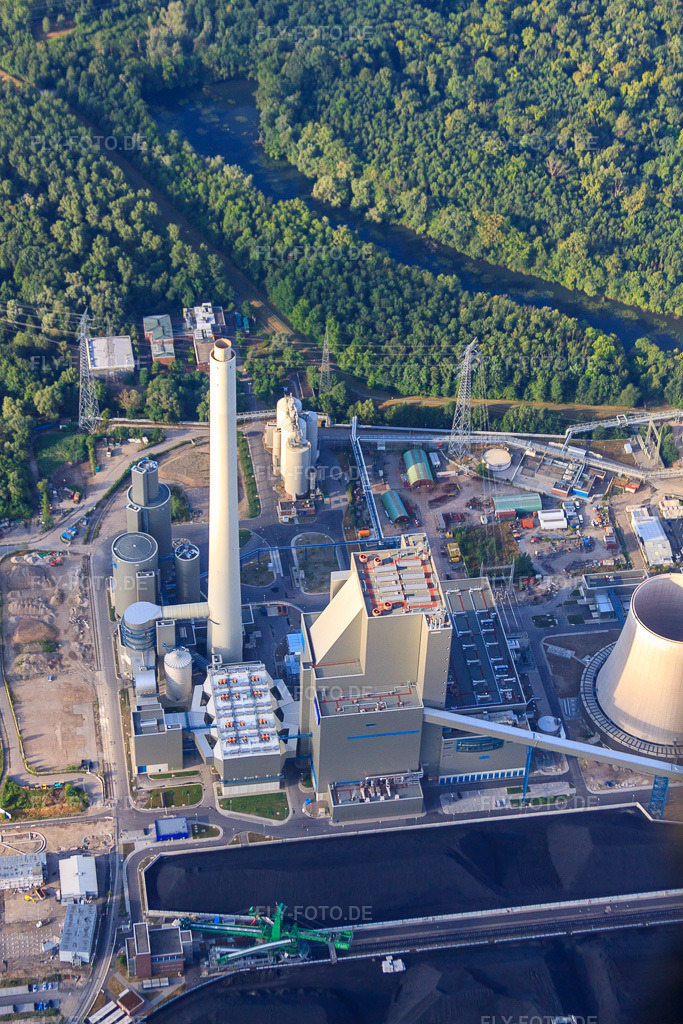 Luftbild: EnBW Energie Baden-Württemberg AG, Rheinhafen-Dampfkraftwerk Karlsruhe vonvon N im Ortsteil Daxlanden in Karlsruhe im Bundesland Baden-Württemberg in Deutschland. Foto: IMG_69807.jpg vom 06.07.2014 durch Werner Riehm/FLY-FOTO.deWWW.ENBW.COM