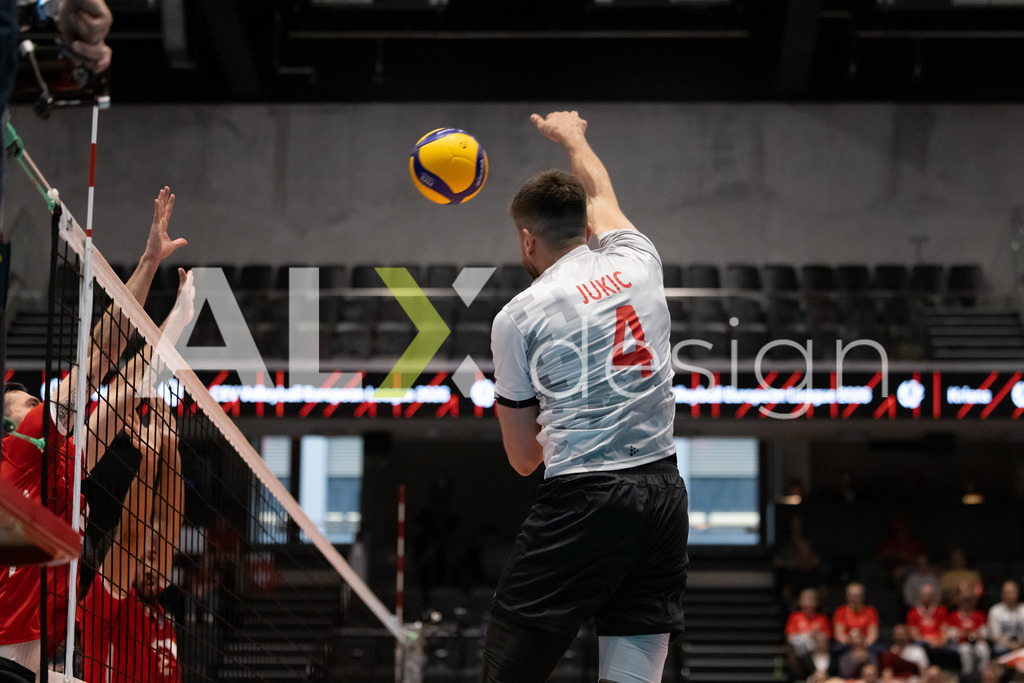 Luxembourg v Switzerland - CEV European League Men | KRIENS, SWITZERLAND - JUNE 12: BRUNO JUKIC of Switzerland during the CEV European League match between Luxembourg and Switzerland at Pilatus Arena on June 12, 2026 in Kriens, Switzerland. - Realisiert mit Pictrs.com
