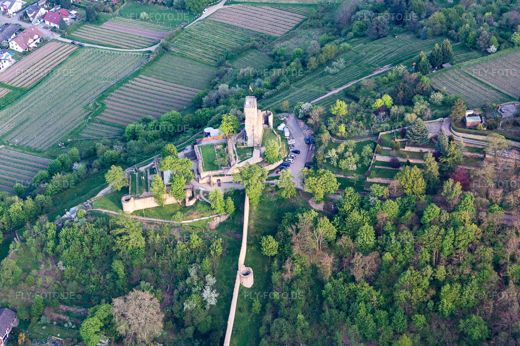 Luftbild: Ehemalige Burganlage Wachtenburg (Ruine 