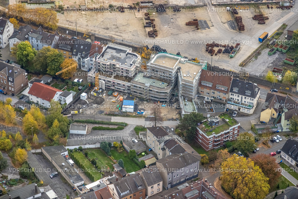 Hamm221012119 | Luftbild, Baustelle mit Neubau Wohnungen an der Wilhelmstraße, Mitte, Hamm, Ruhrgebiet, Nordrhein-Westfalen, Deutschland