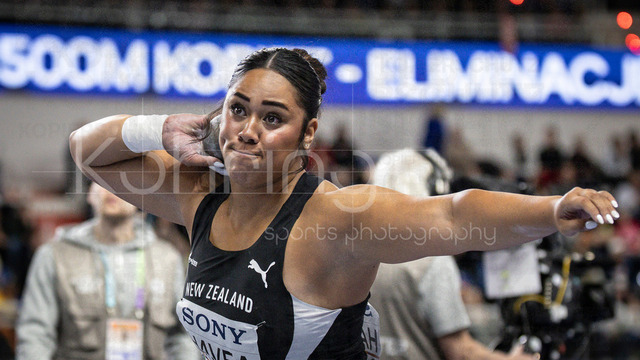 World Athletics Indoor Championships Kujawy Pomorze 26, 20.03.2026 | TORUN, POLAND - MARCH 20:  Tapenisa HAVEA (NZL) competing in the women's shot put during the World Athletics Indoor Championships Kujawy Pomorze 26 on day 1 / session 2 at Kujawsko-Pomorska Arena Torun on March 20, 2026 in Torun, Poland. 