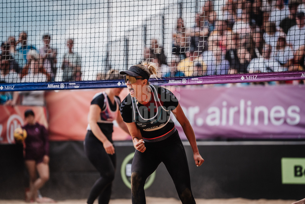 Beachvolleyball | Frauen | Allianz German Beach Tour 2025 | Tourstop Düsseldorf | 17.05.2025 | Chenoa Christ jubelt