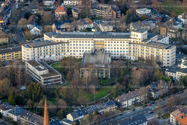 Essen230101730 | Luftbild, Huyssens-Stiftung Kliniken Essen Mitte, Huttrop, Essen, Ruhrgebiet, Nordrhein-Westfalen, Deutschland