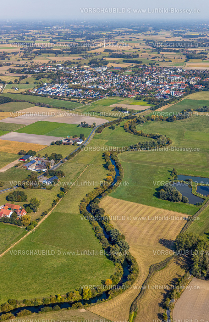 Lippetal200913488Herzfeld-2 | Luftbild, Ortsansicht Herzfeld, Lippeauen, Fluss Lippe, Niederbauer, Lippetal, Kreis Soest, Nordrhein-Westfalen, Deutschland