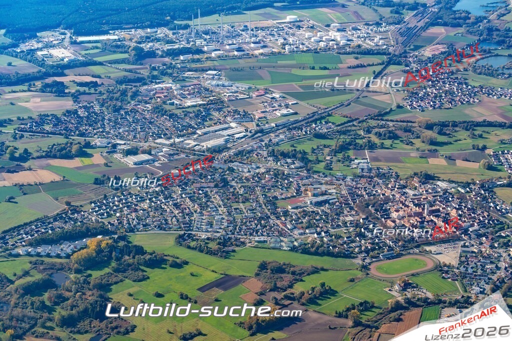 aktuelles Luftbild von Badgoegging Neustadt-donau - Luftaufnahme wurde 2018 von https://frankenair.de mittels Flugzeug (keine Drohne) erstellt.