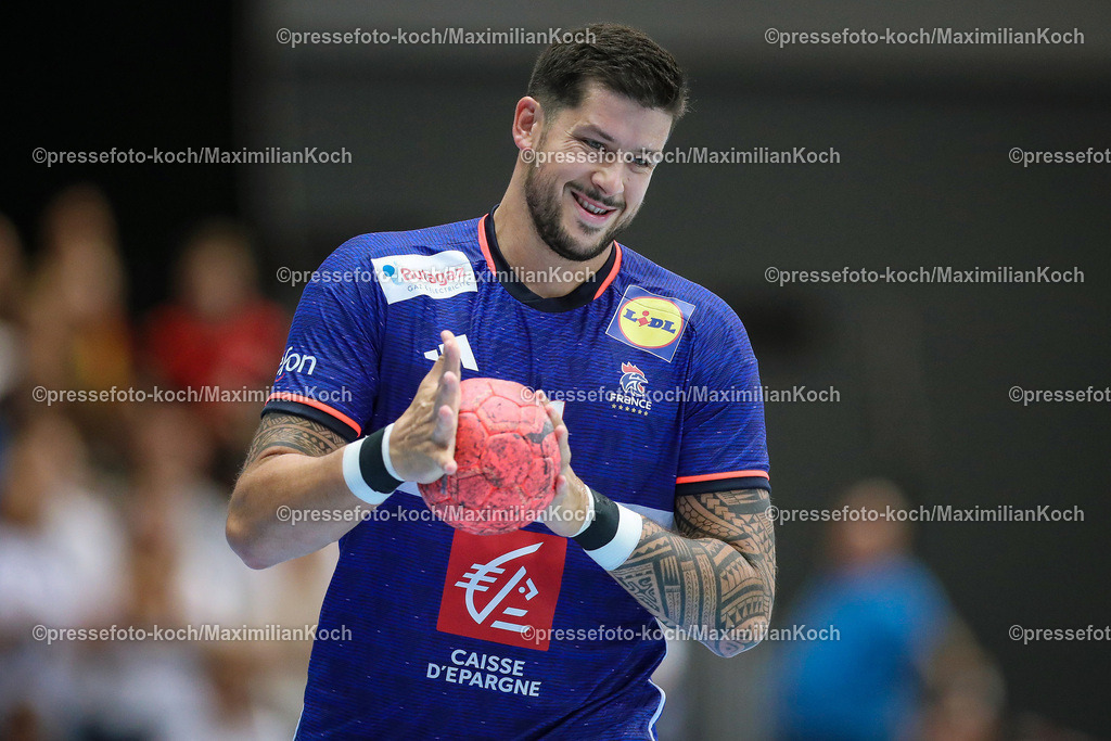 DHB13072402015 | 13.07.2024, Handball, Länderspiel Herren, Dortmund, Westfalenhalle, DHB, Olympia Vorbereitung, Deutschland - Frankreich: Nicolas Tournat (FRA)