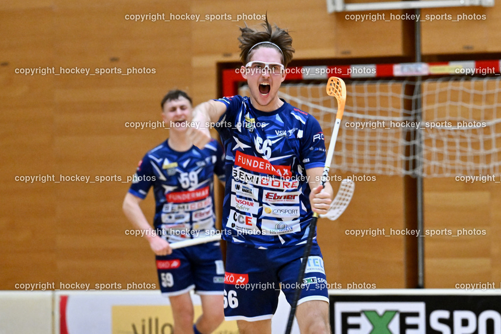 VSV Unihockey vs. SZPK Floorball | #66 Jakob Rainer VSV Unihockey, VSV Unihockey vs. SZPK Floorball, VSV Unihockey vs. SZPK Floorball am 23.11.2024 in Villach (Ballspielhalle St. Martin), Austria, (Photo by Bernd Stefan)