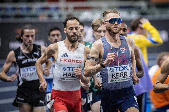 World Athletics Indoor Championships Kujawy Pomorze 26, 21.03.2026 | TORUN, POLAND - MARCH 21:  Josh KERR (GBR) competes in the men's 3000m during the World Athletics Indoor Championships Kujawy Pomorze 26 on day 2 / session 2 at Kujawsko-Pomorska Arena Torun on March 21, 2026 in Torun, Poland. 