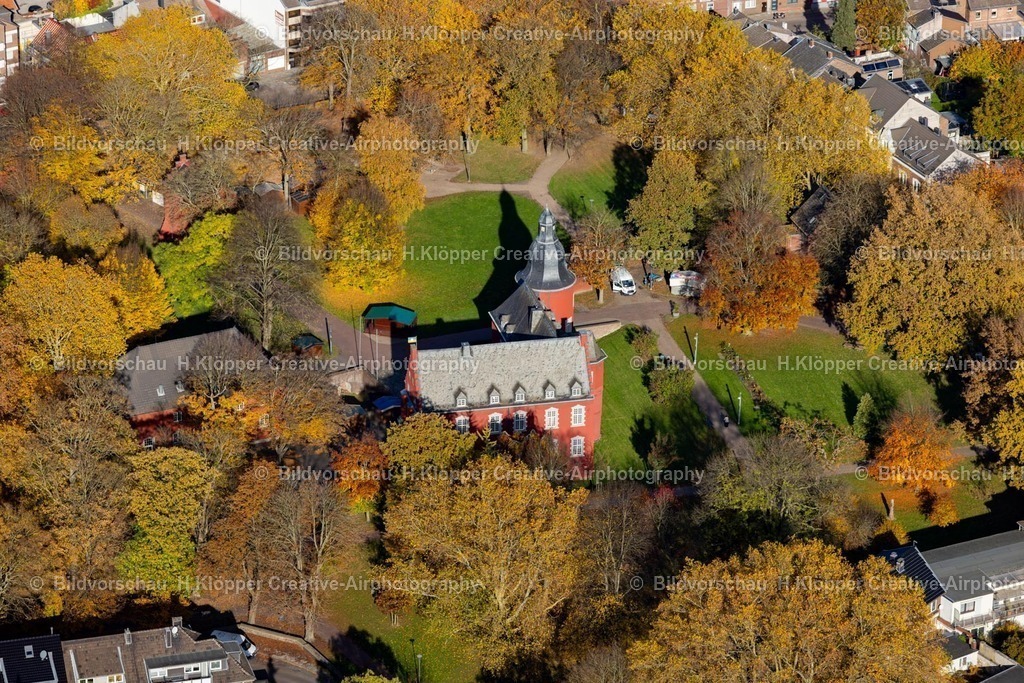 Luftbilder Alsdorf-7471 | Burganlage der Veste " Burg Alsdorf " an der Burgstraße, Cäcilienstraße in Alsdorf im Bundesland Nordrhein-Westfalen, Deutschland - Realisiert mit Pictrs.com