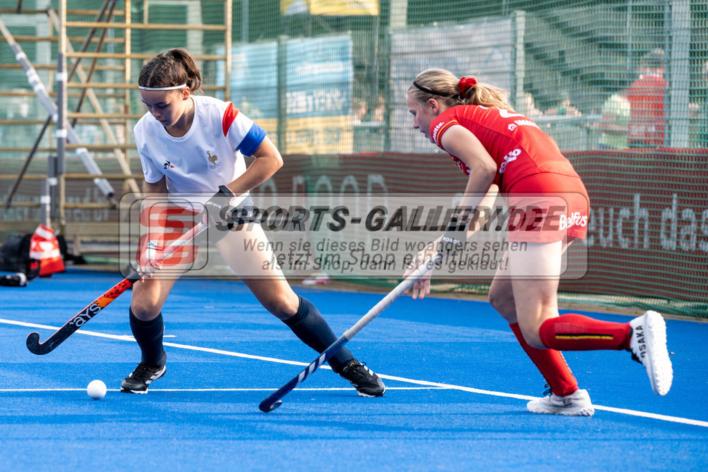 SFE_20230713_0037 | EuroHockey EM U18 Girls France vs Belgium am 13.07.2023 in Krefeld (Gerd-Wellen-Hockeyanlage), Photo: Stephan Fehrmann 2023 (Sports-Gallery)