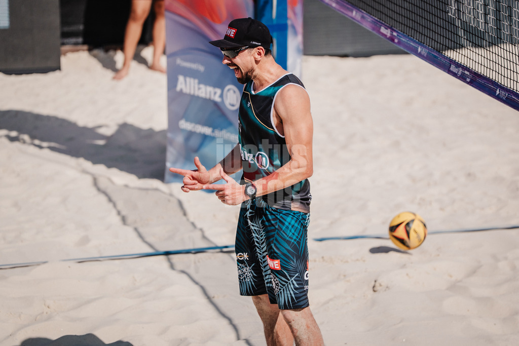 Beachvolleyball | Männer | Allianz German Beach Tour 2025 | Tourstop Bremen | 14.06.2025 | Jonathan Erdmann jubelt