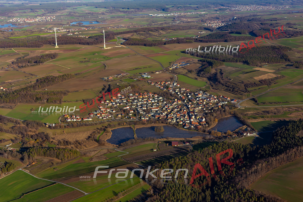 aktuelles Luftbild von Trabelsdorf  Lisberg - Luftaufnahme wurde 2019 von https://frankenair.de mittels Flugzeug (keine Drohne) erstellt.