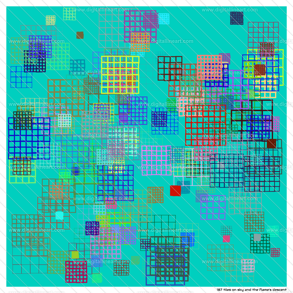 187-tiles-sky-and-the-flame-s-descent | digitallineart - Realisiert mit Pictrs.com