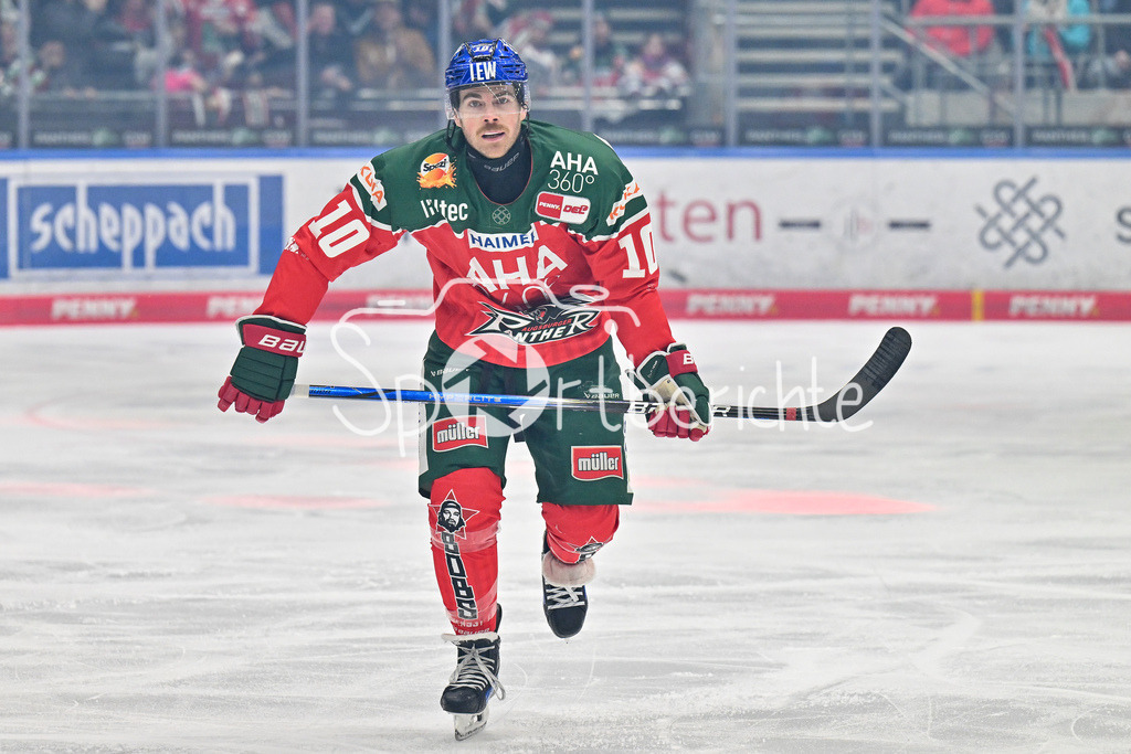 Augsburger Panther - Kölner Haie | Jubel der Hausherren nach dem Treffer zum 1-0 druch Chris COLLINS (Augsburger Panther #10) / Tor / Torschuetze / Freude / Happy / DEL: Augsburger Panther - Koelner Haie, Curt Frenzel Stadion am 02.03.2025