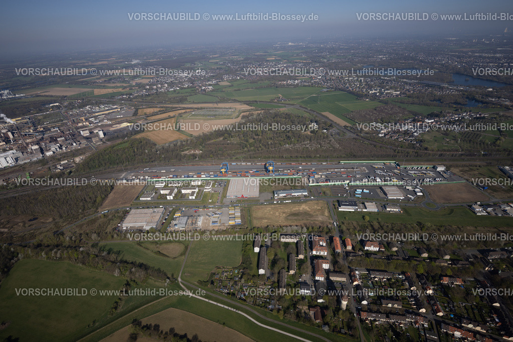 Duisburg250401809LogPort3Hohenbudberg | Luftbild, duisport, logport III Hohenbudberg, logport 3, Gewerbegebiet mit Anssems.com Anhänger, Friemersheim, Duisburg, Ruhrgebiet, Nordrhein-Westfalen, Deutschland