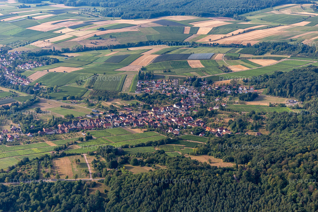 Aerial view: View of the town in Rott in the state Bas-Rhin, France.Photo: IMG_121923.jpg taken on 08/01/2020 by Werner Riehm/FLY-FOTO.comResolution of the original: 5472 x 3648 px