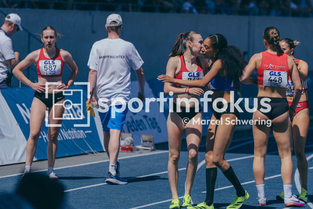 Deutsche Meisterschaften U20 / U16 2026 | Luna Fischer, VfL Eintracht Hannover, 764 und Liyana Barragan De Luyz, OSC Berlin, 215, 400-Meter-Lauf, Deutsche Meisterschaften der U20 &amp; U16 2026, Lohrheidestadion Bochum-Wattenscheid, 11.07.2026. Foto: Marcel Schwering / sportimfokus - Realisiert mit Pictrs.com