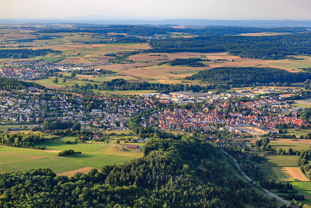 Luftbild: Stadtansicht aus Süden in Weil der Stadt im Bundesland Baden-Württemberg in Deutschland. Foto: IMG_52585.jpg vom 23.08.2012 durch Werner Riehm/FLY-FOTO.de