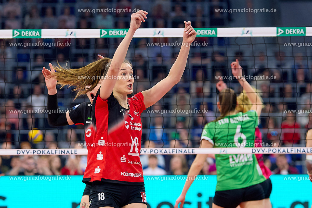 GER, Dresdner SC - USC Muenster, Volleyball, DVV-Pokalfinale Frauen 2025, 02.03.25 | GER, Dresdner SC - USC Muenster, Volleyball, DVV-Pokalfinale Frauen 2025, 02.03.25Foto: Gerald Oelze-de Stoppany