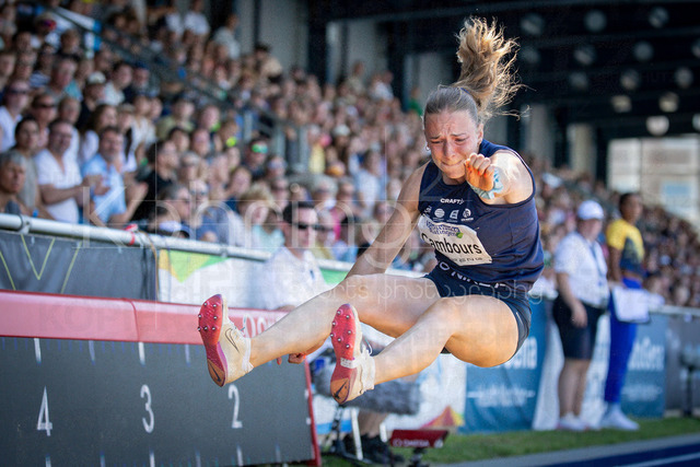 Multisport Event; Ratingen, 28.06.2026 | RATINGEN, GERMANY - JUNE 28, 2026 : Léonie Cambours (FRA / France) competing in the heptathlon’s long jump during the Multisport Event at Stadion Ratingen on June 28, 2026 in Ratingen, Germany.