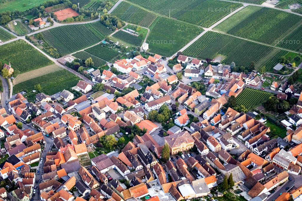 Luftbild: Grundschule Nußdorf im Ortsteil Nußdorf in Landau im Bundesland Rheinland-Pfalz in Deutschland. Foto: IMG_4040.jpg vom 23.09.2006 durch Werner Riehm/FLY-FOTO.de