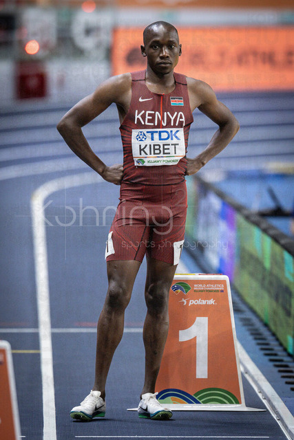 World Athletics Indoor Championships Kujawy Pomorze 26, 21.03.2026 | TORUN, POLAND - MARCH 21:  Noah KIBET (KEN) competes in the men's 800m during the World Athletics Indoor Championships Kujawy Pomorze 26 on day 2 / session 1 at Kujawsko-Pomorska Arena Torun on March 21, 2026 in Torun, Poland. 