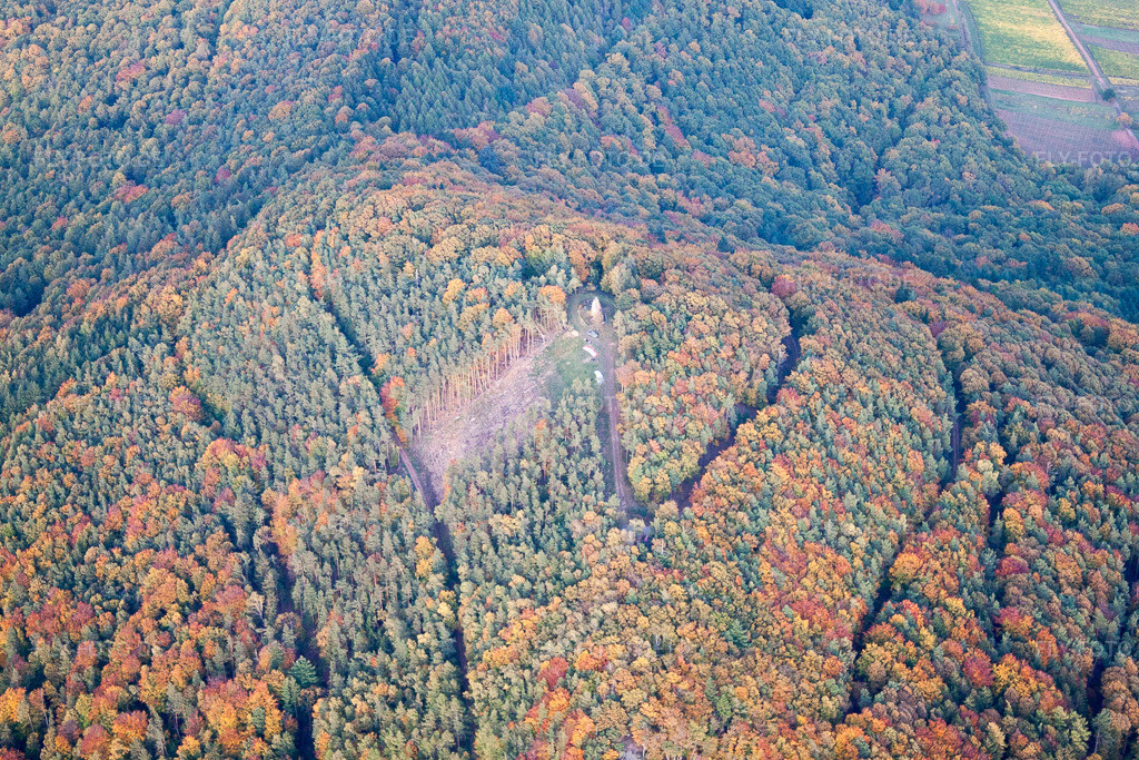 Luftbild: Nordstartplatz der Duddefliecher in Annweiler am Trifels im Bundesland Rheinland-Pfalz in Deutschland. Foto: IMG_54021.jpg vom 20.10.2012 durch Werner Riehm/FLY-FOTO.de