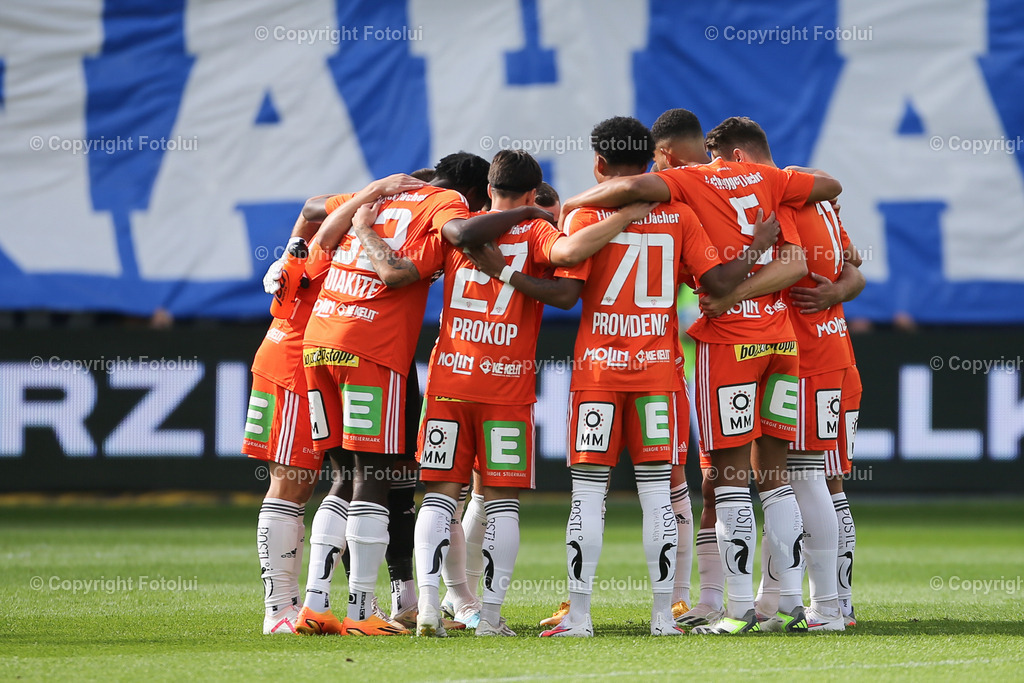 A_LUI_20230806_0030 | SPORT FUSSBALL ADMIRAL BUNDESLIGA  2023/24
FC BLAU WEIß LINZ VS TSV EGGER GLAS HARTBERG
IM BILD: TSV Egger Glas Hartberg (TSV Hartberg)
FOTO:FOTOLUI/UW