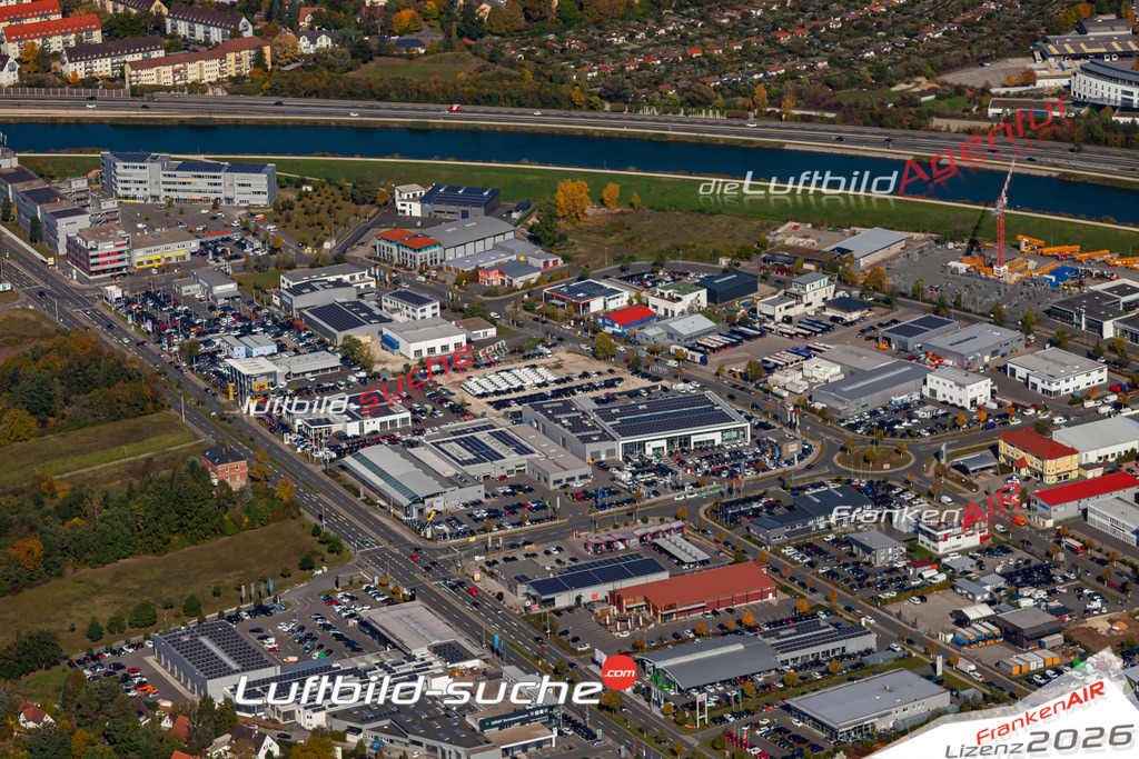 aktuelles Luftbild von Weikershof-gewerbegebiet   - Luftaufnahme wurde 2019 von https://frankenair.de mittels Flugzeug (keine Drohne) erstellt.