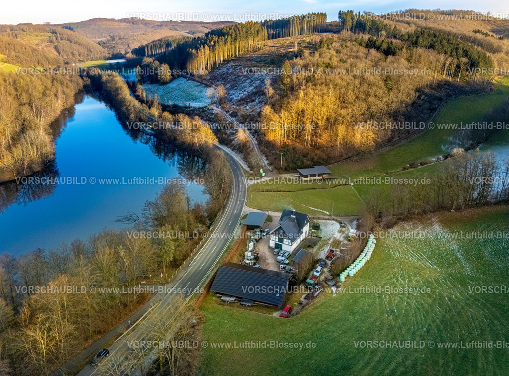 Olpe2502600085HaardtBiggesee | Luftbild, Haardt am Biggesee, Bürberg, Attendorn, Sauerland, Nordrhein-Westfalen, Deutschland