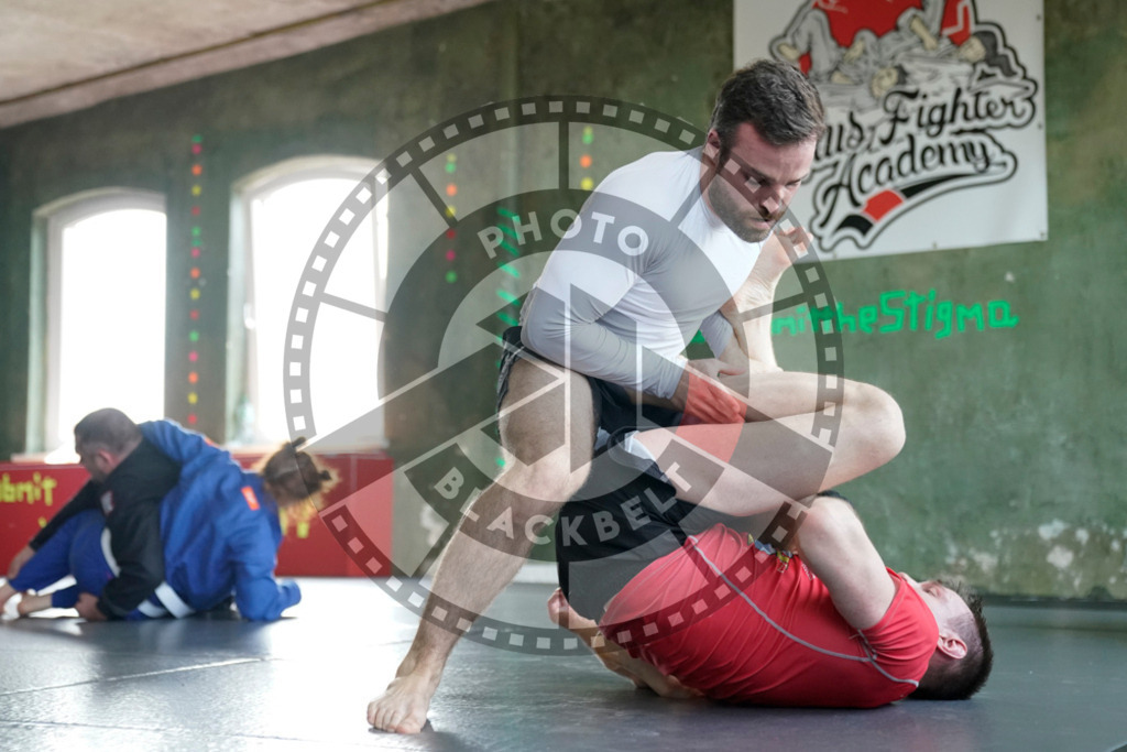 20240413PBB5953 | Fighters compete during the Grapplethon 24hours of rolling for a reason in Hamburg, Germany, on April 13, 2024.