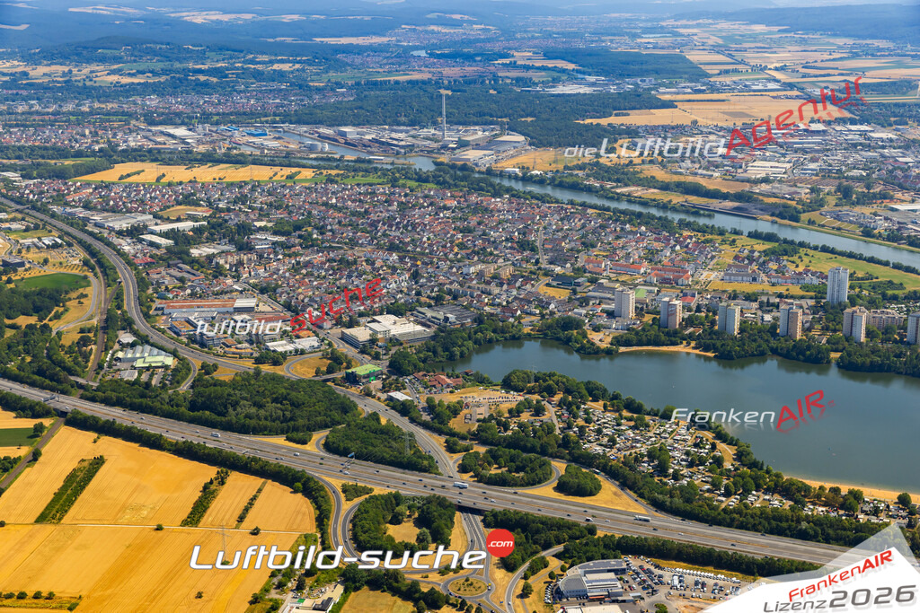 Das Luftbild zeigt :  Mainaschaff - Die Luftaufnahme wurde 2023 vom UL-Flugzeug aus erstellt ( keine Drohne ) - Hochauflösende Luftaufnahme - Für grossformatige Ausdrucke geeignet. Die Geschenkidee !Mit Lizenz und Bildrechte bestellbar