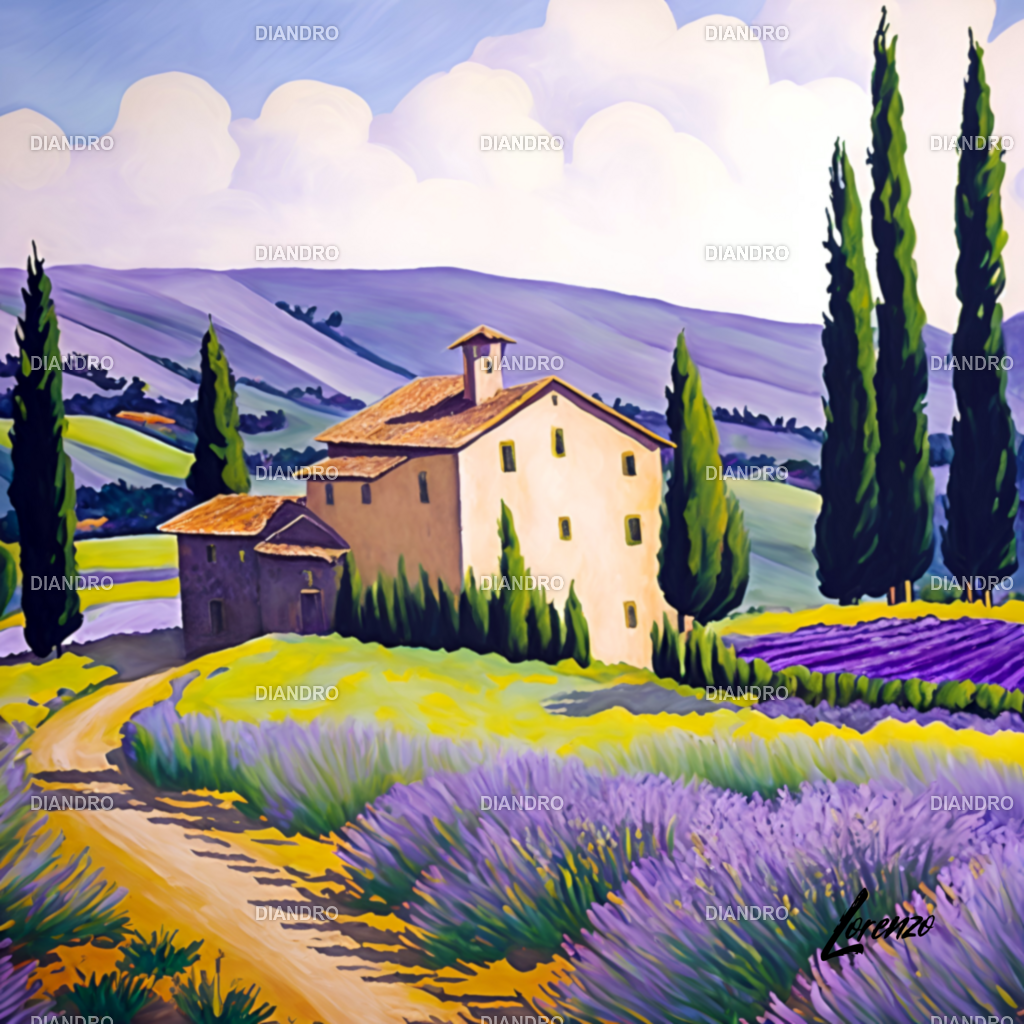 Casa di campagna con lavanda | DIANDRO