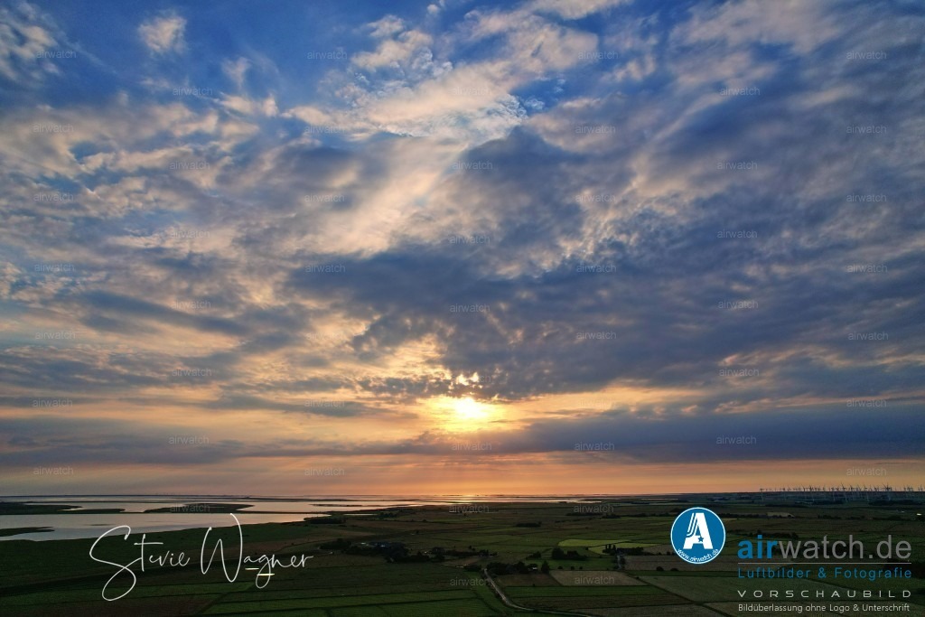 Luftbilder Hattstedtermarsch | Luftbilder, Nordsee, Nordfriesland, Hattstedtermarsch, Sterdebüll, Deichweg, Speckiweg,