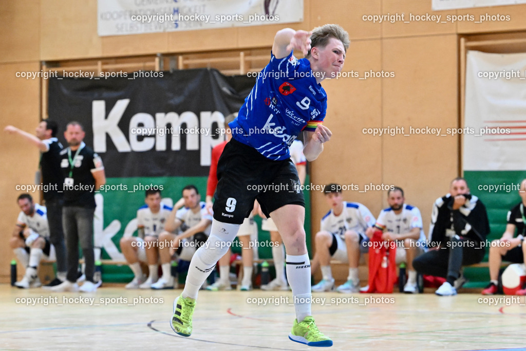 SC Ferlach vs. ALPA HC Hard | #9 SAGER Nico SC Ferlach, SC Ferlach vs. ALPA HC Hard, SC Ferlach vs. ALPA HC Hard am 30.04.2024 in Ferlach (Ballspielhalle Ferlach), Austria, (Photo by Bernd Stefan)
