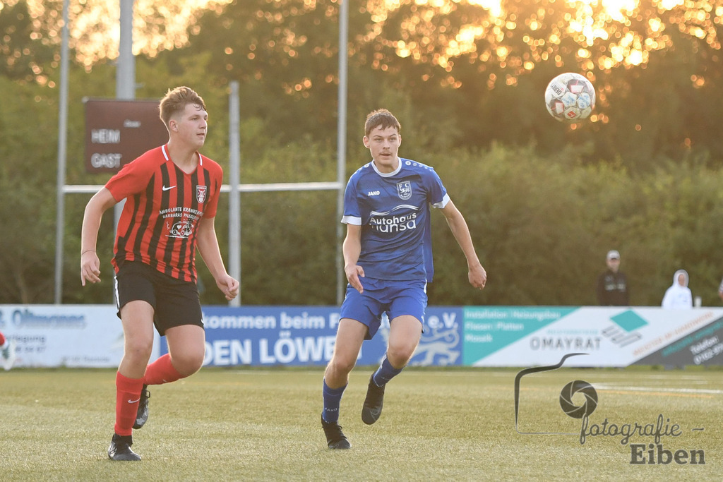 FC Rastede-Heidmühler FC | B-Jugend Bezirkspokal; FC Rastede (blau)-Heidmühler FC (rot) am 16.08.2023; in Rastede (Sportanlage Köttersweg), Photo: Philip Eiben 2023 - Realisiert mit Pictrs.com