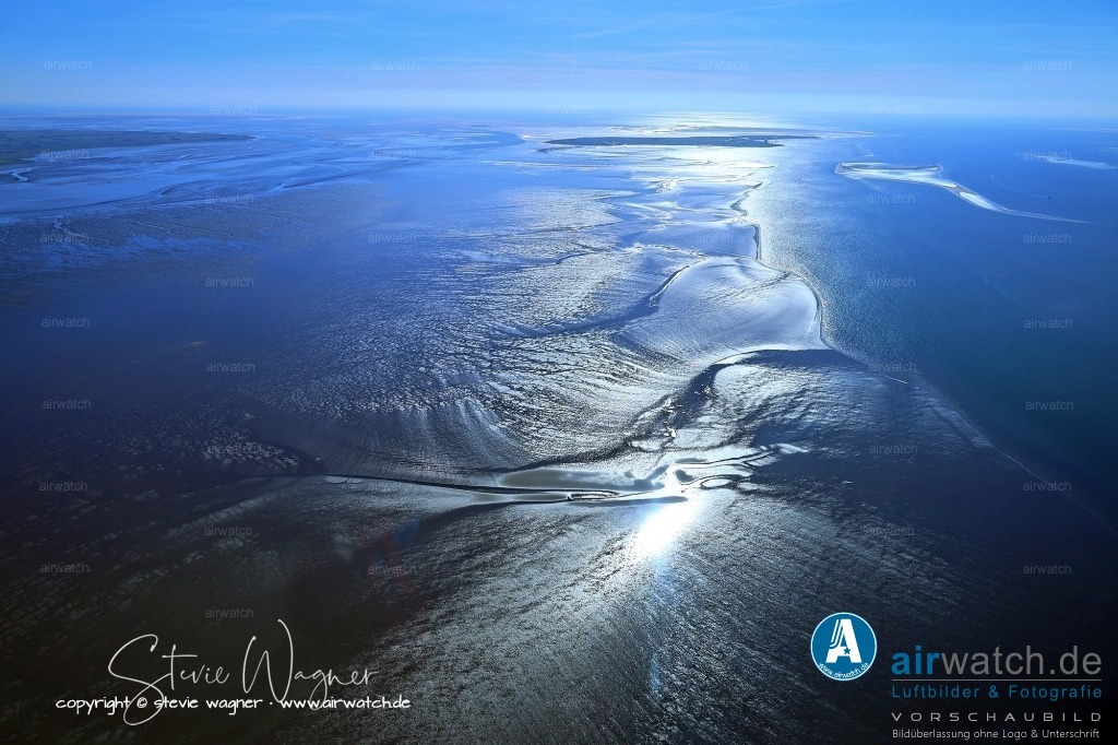 Wattenmeer, Fahrrinne und Priele - Hamburger Hallig - Pellworm - Hallig Hooge - Hallig Gröde | Wattenmeer, Fahrrinne, Priele, Hamburger Hallig, Hallig Hooge, Hallig Langeneß