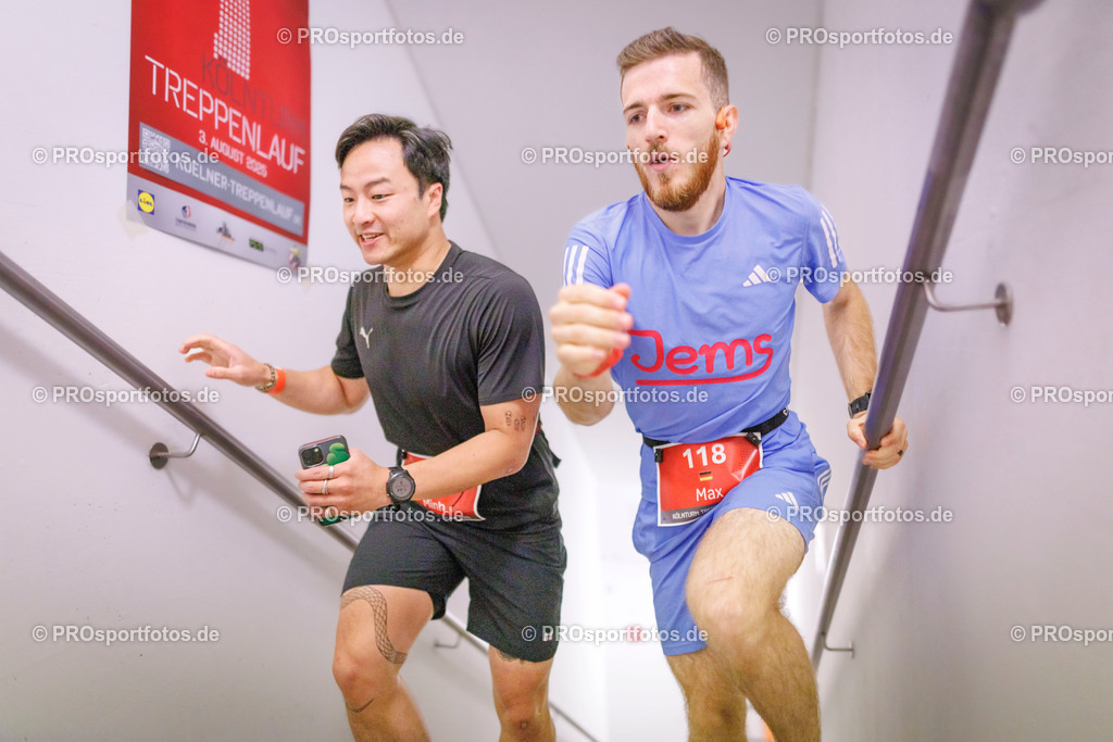 KölnTurm Treppenlauf; Köln, 03.08.2025 | Impressionen vom KölnTurm Treppenlauf am 03.08.2025 in Köln (Nordrhein-Westfalen). 