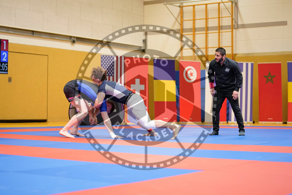20240203PBB08822 | Fighters compete during the Brazilian Jiu-Jitsu Championship of the AJP Tour in Maintal by Frankfurt am Main, Germany, on February 2, 2024.