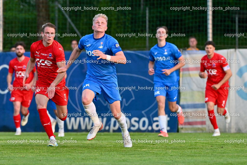 SAK vs. SC ST. Veit | #6 Toni Dullnig SAK, #11 Alexander Hofer SC St.Veit, SAK vs. SC ST. Veit, SAK vs. SC ST. Veit am 30.04.2025 in Klagenfurt (Sportpark Welzenegg), Austria, (Photo by Bernd Stefan)