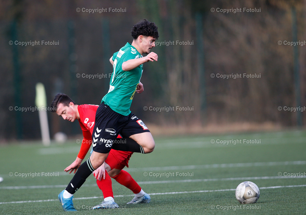 A_LUI_080325_25 | SPORT FUSSBALL REGIONALLIGA MITTE ASKOE OEDT -JUNGE WIKINGER RIED 08.03.IM BILD : LUKAS PAULIK (OEDT) UND EMIL PURKOVIC (RIED) FOTO:FOTOLUI