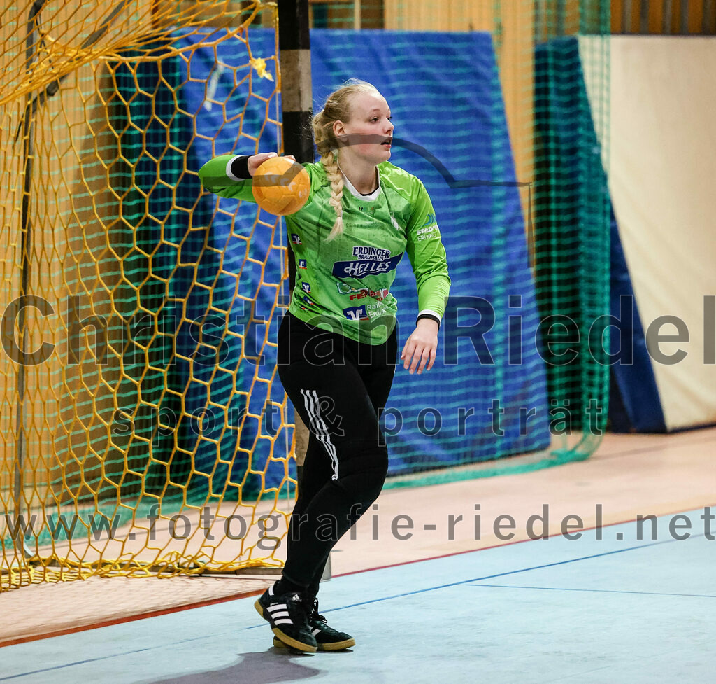 2024-02-03_049_SpVgg_Altenerding_gegen_SpVgg_Erdweg | Erding, Deutschland, 03.02.2024:
Handball, Bezirksoberliga Frauen Altbayern 2023 / 2024, 13. Spieltag, SpVgg Altenerding gegen SpVgg Erdweg, Endergebnis: 25:21

Torfrau Hanna Obermair (SpVgg Altenerding, #1)

Foto: Christian Riedel / fotografie-riedel.net