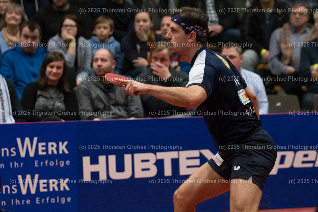 TTBL TTC Fulda-Maberzell vs. Borussia Duesseldorf | Timo BOLL (Borussia Duesseldorfl); TTBL TTC Fulda-Maberzell vs. Borussia Duesseldorf, Tischtennis-Bundesliga - 12. Spieltag am 21.01.2018 in der Hubtex Arena in Fulda, (Deutschland) - Realisiert mit Pictrs.com
