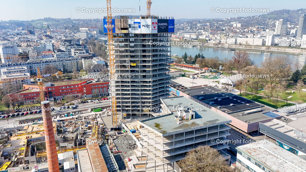Tabakfabrik_ Quadrill_ Baustelle_ 20.03.2024-4 | 20.03.2024, Tabakfabrik Linz, AUT, Quadrill, im Bild Quadrill, Baustelle, Gebauede, Drohne