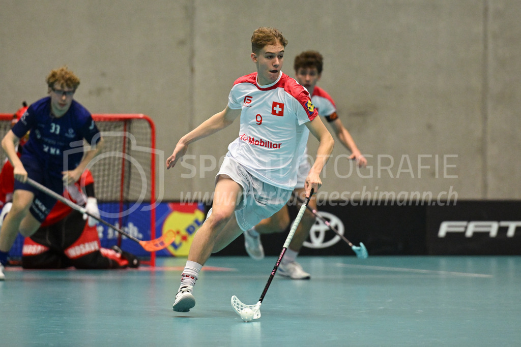 Switzerland U19 vs Finland U19 - 3. February 2024 | Switzerland U19 vs Finland U19
U19 Men International Matches in Switzerland
GoEasy Arena, Siggenthal Station
Switzerland forward #9 Loris Murer.
Credit: Markus Aeschimann | <a href="https://www.markus-aeschimann.ch">Sportfotografie Markus Aeschimann</a> | <a href="https://www.instagram.com/sportfotografie.aeschimann">@sportfotografie.aeschimann</a> - Realisiert mit Pictrs.com