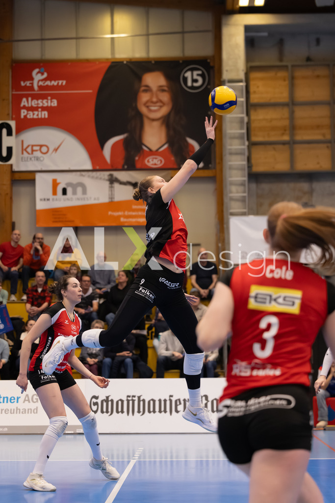 Volleyball I Frauen I Saison 2025-2026 I Volleyball NLA | Women I Round 16 I VC Kanti Schaffhausen - Viteos NUC I 31.01.2026 | 9 Jordan Lockwood (USA) (VC Kanti Schaffhausen) – Diagonal - Realisiert mit Pictrs.com