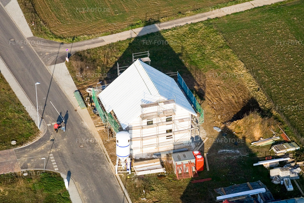 Luftbild: Neubaugebiet NO, Frühmesserweg im Ortsteil Schaidt in Wörth im Bundesland Rheinland-Pfalz in Deutschland. Foto: IMG_5095.jpg vom 24.12.2006 durch Werner Riehm/FLY-FOTO.de